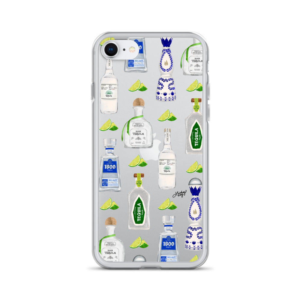 Ilustración de botellas de tequila - Funda transparente para iPhone®
